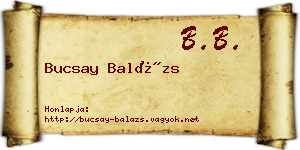 Bucsay Balázs névjegykártya